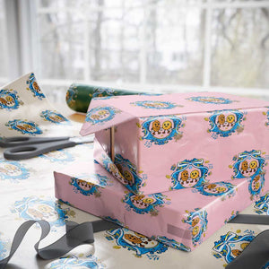 Funny Hanukkah Wrapping Paper Roll Challah And Latke Cute Food Lover Gift TS12 Light Pink Print Your Wear