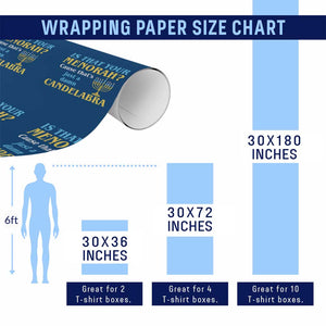 Funny Hanukkah Wrapping Paper Roll Is That Your Menorah Cause That's Just A Damn Candelabra TS11 Print Your Wear
