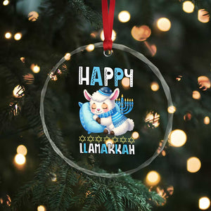 Funny Happy Llamakkah Crystal Glass Ornament Cute Llama Jewish Holiday Gift TS12 Print Your Wear