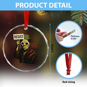 Funny Harriet Tubman Says Resist Crystal Glass Ornament Female Empowerment History Gift TS12 Print Your Wear