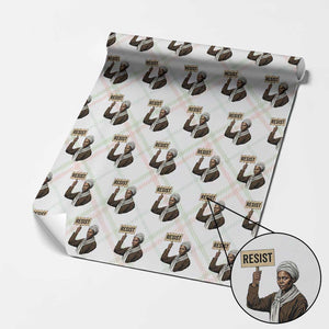 Funny Harriet Tubman Says Resist Wrapping Paper Roll Black Pride Inspiration Gift TS12 Christmas Plaid Print Your Wear
