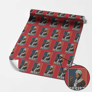 Funny Harriet Tubman Says Resist Wrapping Paper Roll Strong Black Woman Leader TS12 Red Print Your Wear