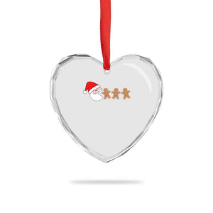 Funny Heart Crystal Glass Ornament Santa Eating Gingerbread Men Gamer Men Women Kids TS10 Print Your Wear