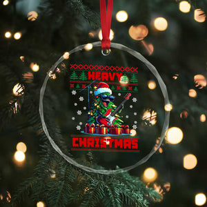 Funny Heavy Xmas Rock Band Guitarist Crystal Glass Ornament TS09 Print Your Wear