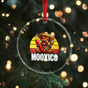 Funny Highland Cow MooXico Crystal Glass Ornament Cinco De Mayo Fiesta Party TS12 Print Your Wear