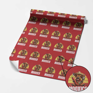 Funny Highland Cow MooXico Wrapping Paper Roll Cinco De Mayo Fiesta Party TS12 Red Print Your Wear