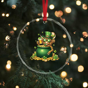 Funny Highland Cow St Patricks Day Crystal Glass Ornament Farm Lover Gift TS12 Print Your Wear