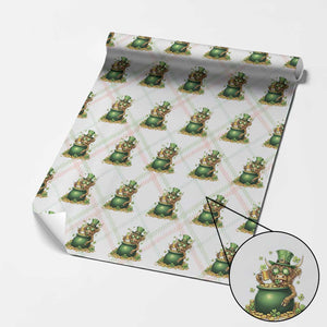 Funny Highland Cow St Patricks Day Wrapping Paper Roll Farm Lover Gift TS12 Christmas Plaid Print Your Wear