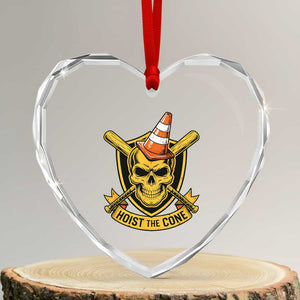 Funny Hoist The Cone Skull Heart Crystal Glass Ornament IYKYK Meme Gritty Victory Celebration Sports Fan TS02 Transparent Glass 3'' Heart Print Your Wear
