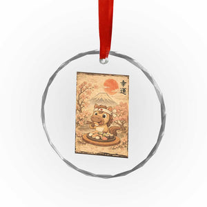 Funny Horse Eating Sushi Crystal Glass Ornament Japanese Noodle Lover TS12 Print Your Wear
