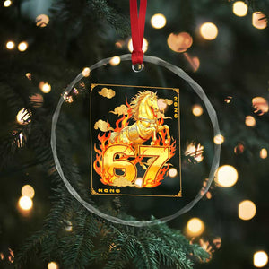 Funny Horse Six Seven Meme Crystal Glass Ornament Happy Lunar New Year TS12 Print Your Wear