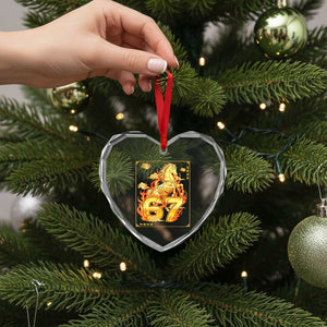 Funny Horse Six Seven Meme Heart Crystal Glass Ornament Happy Lunar New Year TS12 Print Your Wear