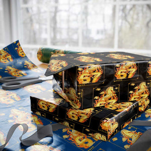 Funny Horse Six Seven Meme Wrapping Paper Roll Happy Lunar New Year TS12 Black Print Your Wear