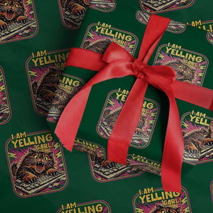 Funny I Am Yelling Carl Wrapping Paper Roll Screaming Donut Cat Meme