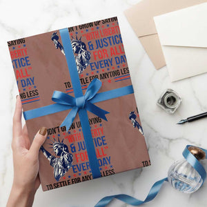 Funny I Didn't Grow Up Saying With Liberty And Justice For All Wrapping Paper Roll - Print Your Wear