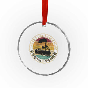 Funny I Have A One Track Mind Crystal Glass Ornament Train Railroad Retro Engine Model TS02 Print Your Wear