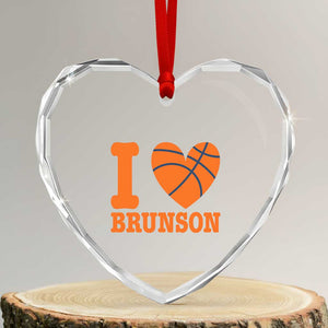Funny I Love Brunson Name Heart Crystal Glass Ornament Hoops Fan Gift