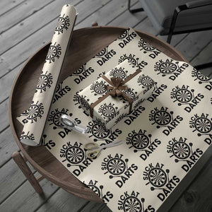 Funny I Suck At Darts Wrapping Paper Roll Darts Lover Gift For Bad Players TS12 Beige Print Your Wear