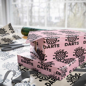 Funny I Suck At Darts Wrapping Paper Roll Darts Lover Gift For Bad Players TS12 Light Pink Print Your Wear