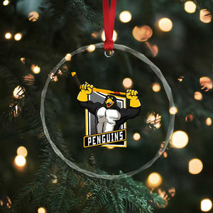 Funny Ice Hockey Player Gift Crystal Glass Ornament Penguin Power TS12 Print Your Wear