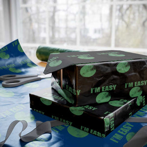 Funny I'm Easy Snowboard Ski Wrapping Paper Roll Green Circle Retro Mountain Sign TS11 Black Print Your Wear