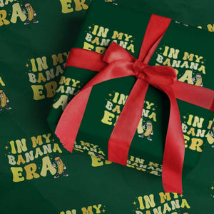 Funny In My Banana Era Graphic Wrapping Paper Roll Retro Fruit Lover TS12 Green Print Your Wear