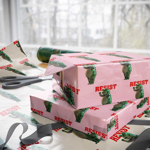 Funny Inflatable Portland Frog Resist Wrapping Paper Roll Freedom Protest TS02 Light Pink Print Your Wear