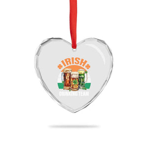 Funny Irish Drinking Team Heart Crystal Glass Ornament St Patricks Day Vintage Beer Ireland Flag Clover TS11 Print Your Wear