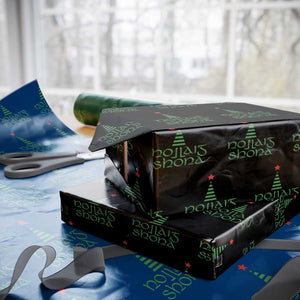 Funny Irish Gaelic Christmas Nollaig Shona Wrapping Paper Roll Xmas Tree TS11 Black Print Your Wear