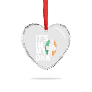 Funny Irish It's In My DNA Heart Crystal Glass Ornament Ireland Fingerprint Flag TS11 Print Your Wear