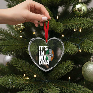 Funny Irish It's In My DNA Heart Crystal Glass Ornament Ireland Fingerprint Flag TS11 Print Your Wear