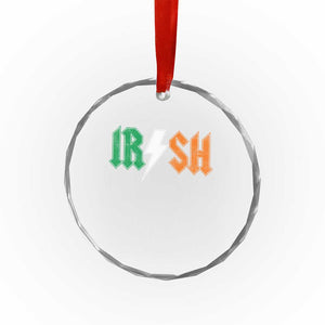 Funny Irish Rocker St Patricks Day Lightning Bolt Rock Music Lover Crystal Glass Ornament TS11 Print Your Wear