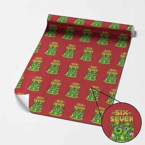 Funny Irish St Patricks Day 67 Wrapping Paper Roll Six Seven Brainrot Italian Gaming 6 7 Meme Gen Alpha Slang TS10 Red Print Your Wear