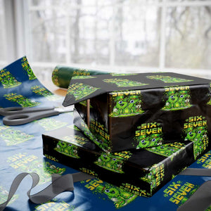 Funny Irish St Patricks Day 67 Wrapping Paper Roll Six Seven Brainrot Italian Gaming 6 7 Meme Gen Alpha Slang TS10 Black Print Your Wear
