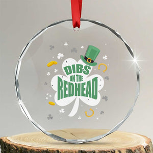Funny Irish St Patricks Day Crystal Glass Ornament Prone To Shenanigans TS02 Transparent Glass 3'' Circle Print Your Wear