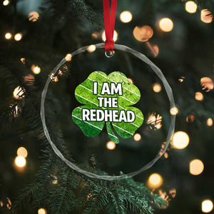 Funny Irish St Patricks Day Im The Redhead Crystal Glass Ornament Retro Vintage Lucky Shamrock TS10 Print Your Wear