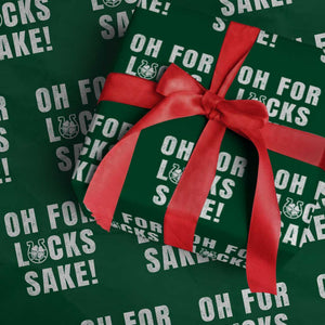 Funny Irish St Patricks Day Wrapping Paper Roll Oh For Lucks Sake Shamrock TS10 Green Print Your Wear