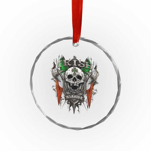 Funny Irish Warrior Crystal Glass Ornament Vintage Skull Celtic Cross Ireland Flag TS11 Print Your Wear