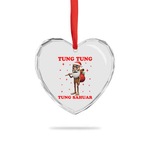 Funny Italian Brainrot Christmas Heart Crystal Glass Ornament Tung Tung Tung Sahur Meme TS14 Print Your Wear