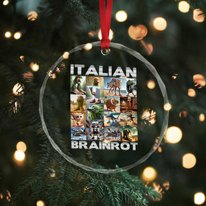 Funny Italian Brainrot Meme Art Crystal Glass Ornament Surreal Humor Pop Culture Collage TS02 Print Your Wear