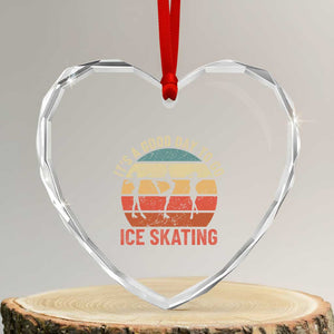 Funny It's A Good Day To Go Ice Skating Heart Crystal Glass Ornament TS11 Transparent Glass 3'' Heart Print Your Wear