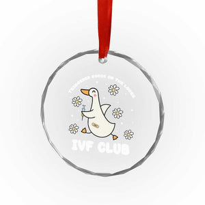 Funny IVF Crystal Glass Ornament Triggered Goose On The Loose Infertility Support Gift TS10 Print Your Wear