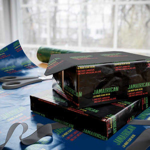 Funny Jamaican American Wrapping Paper Roll Retro Jamairican Roots TS10 Black Print Your Wear