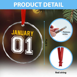 Funny January 01 New Years Eve Party Crystal Glass Ornament TS11 Print Your Wear