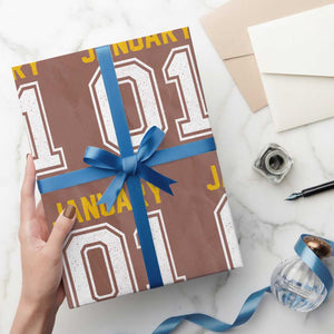 Funny January 01 New Years Eve Party Wrapping Paper Roll TS11 Mocha Print Your Wear