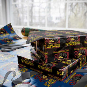 Funny Japanese Rat Lover Wrapping Paper Roll I Remain Faithful To The Cheese Retro Vintage Japan TS02 Black Print Your Wear