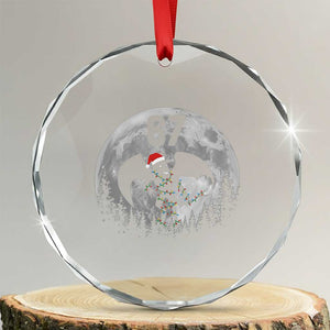 Funny Jersey Devil 67 Christmas Santa Hat Moon Night Stroll Crystal Glass Ornament TS11 Transparent Glass 3'' Circle Print Your Wear