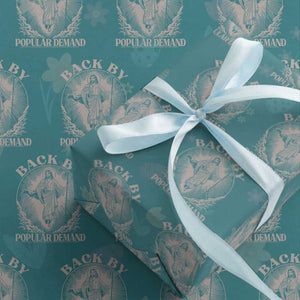 Funny Jesus Back Wrapping Paper Roll Retro Funny Sayings Easter Back By Popular Demand TS10 Teal Print Your Wear