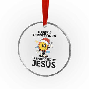 Funny Jesus Christian Christmas Crystal Glass Ornament Today Is Good Mood Is Sponsored By Jesus TS14 Print Your Wear