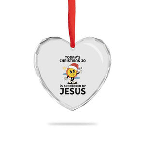 Funny Jesus Christian Christmas Heart Crystal Glass Ornament Today Is Good Mood Is Sponsored By Jesus TS14 Print Your Wear